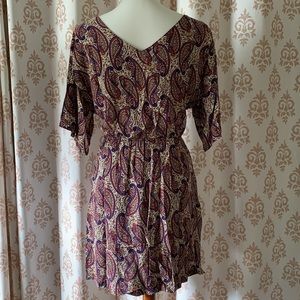 Pull & Bear paisley Vneck dress M